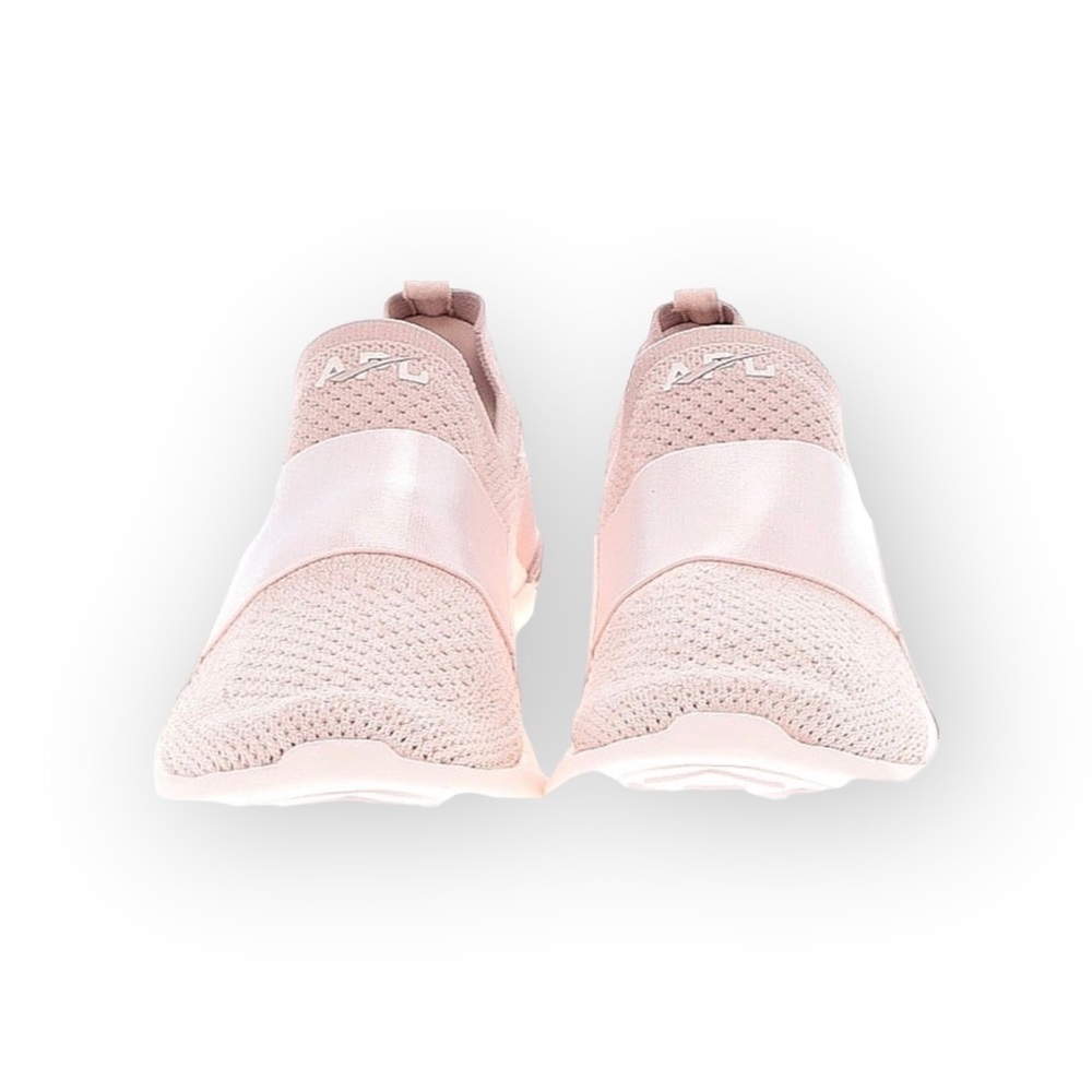 new APL 𖤐 Techloom Bliss Knit Satin Strap Running Shoe Sneakers 𖤐 Rose Nude 𖤐 - Picture 2 of 16